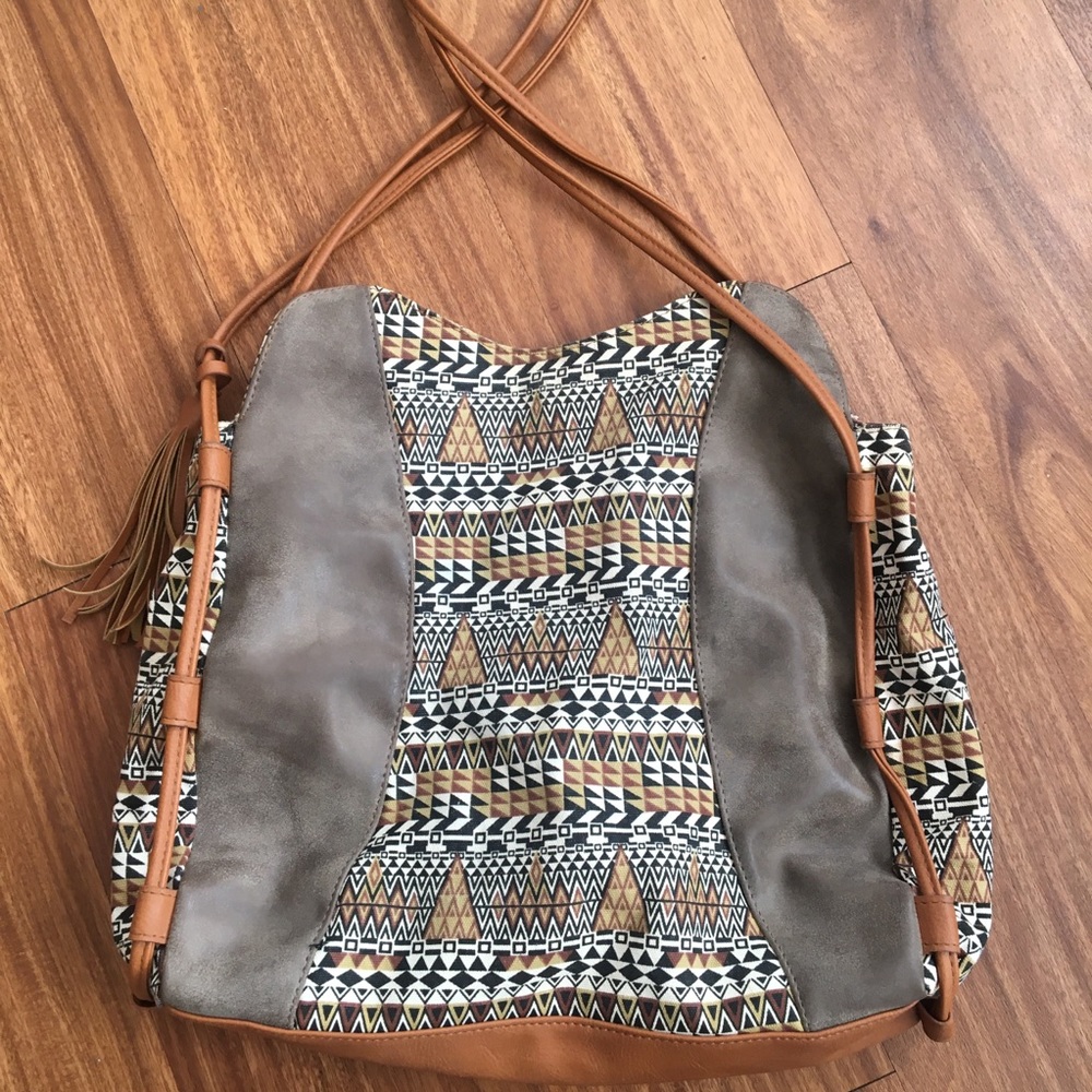 Boho tribal print purse / shoulder bag / handbag